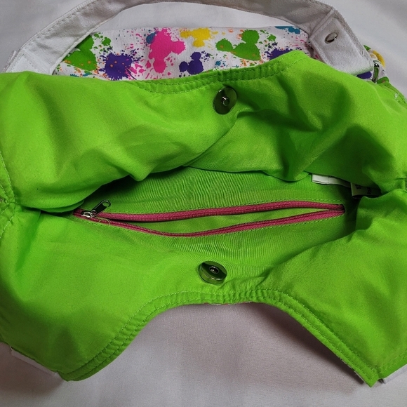 Walt Disney World Mickey Mouse Splatter Paint Purse Bag - Picture 4 of 11